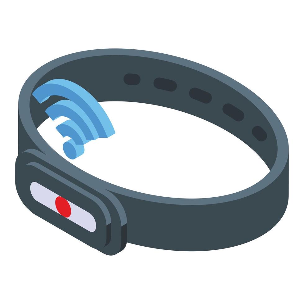 Fitness bracelet icon isometric vector. Health runner vector