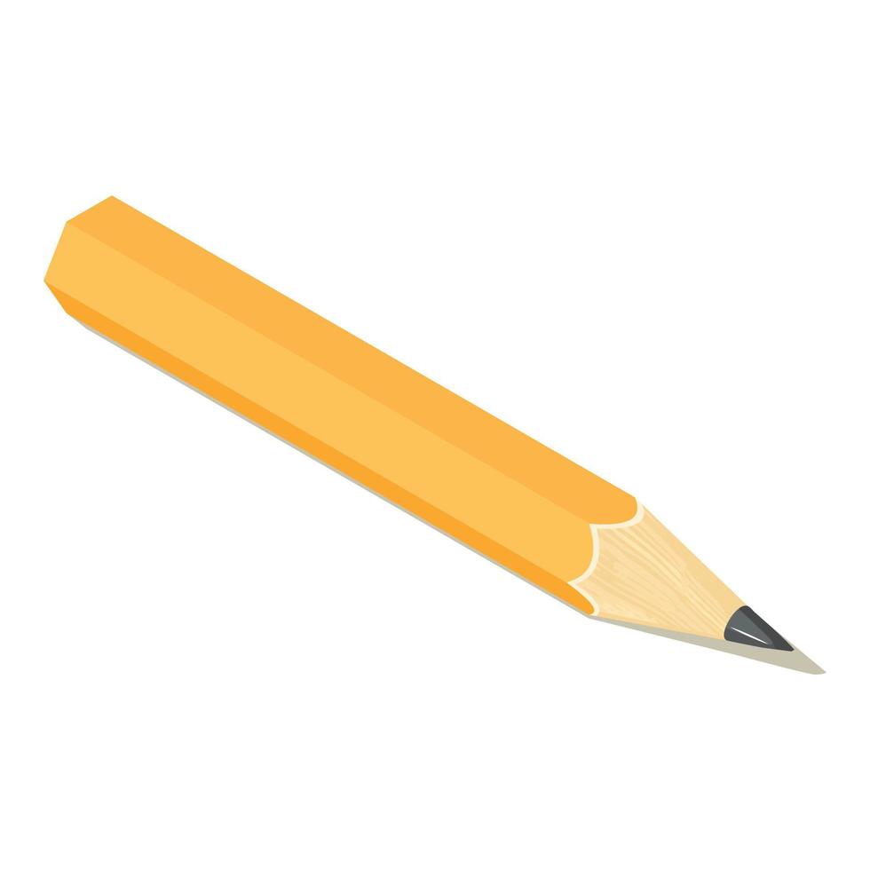 Pencil icon, isometric style vector