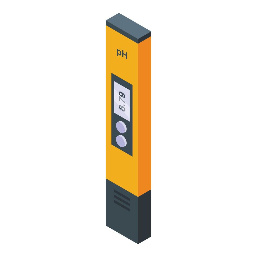 Laboratory ph meter icon isometric vector. Water test vector