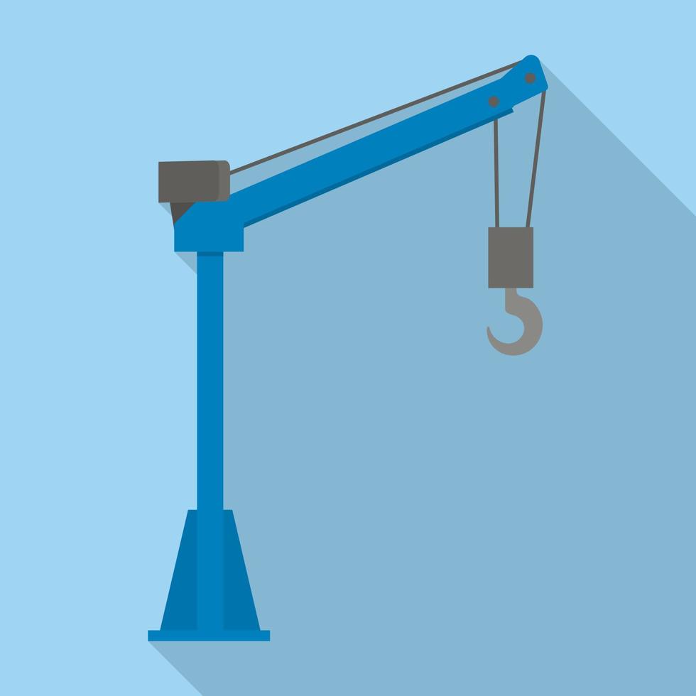 Lifting crane icon, flat style vector