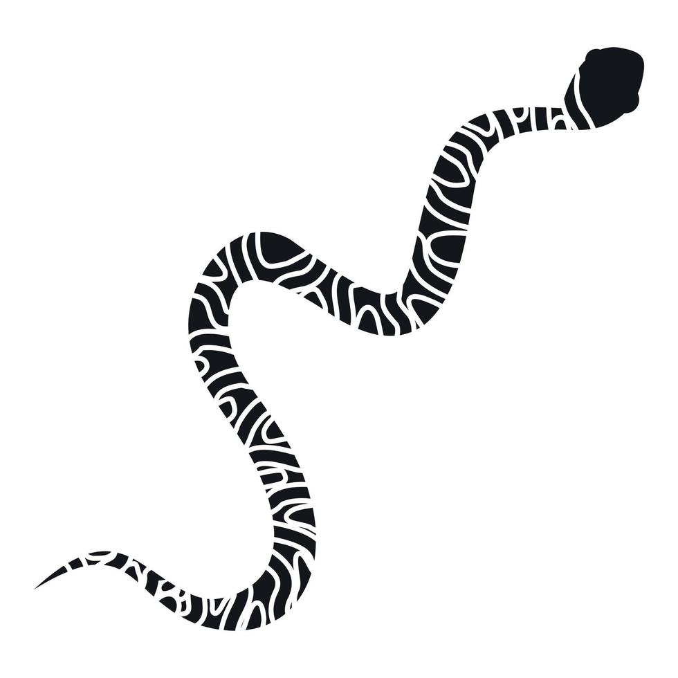 icono de serpiente que se retuerce, estilo simple vector