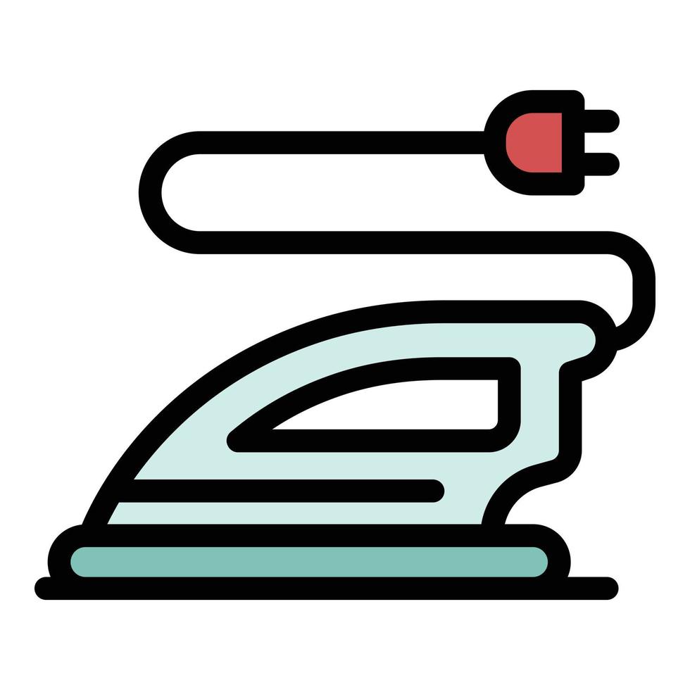 Ironing service icon color outline vector