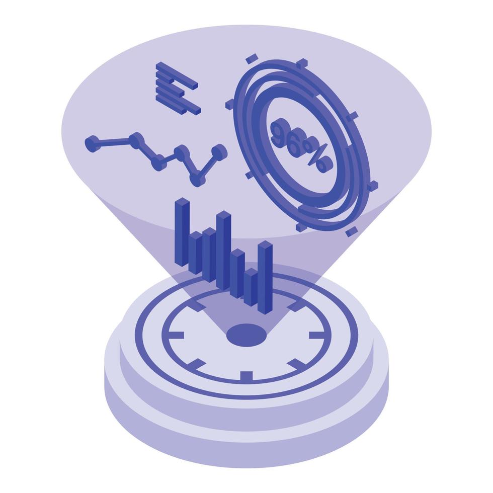 Business projection icon isometric vector. Digital hologram vector
