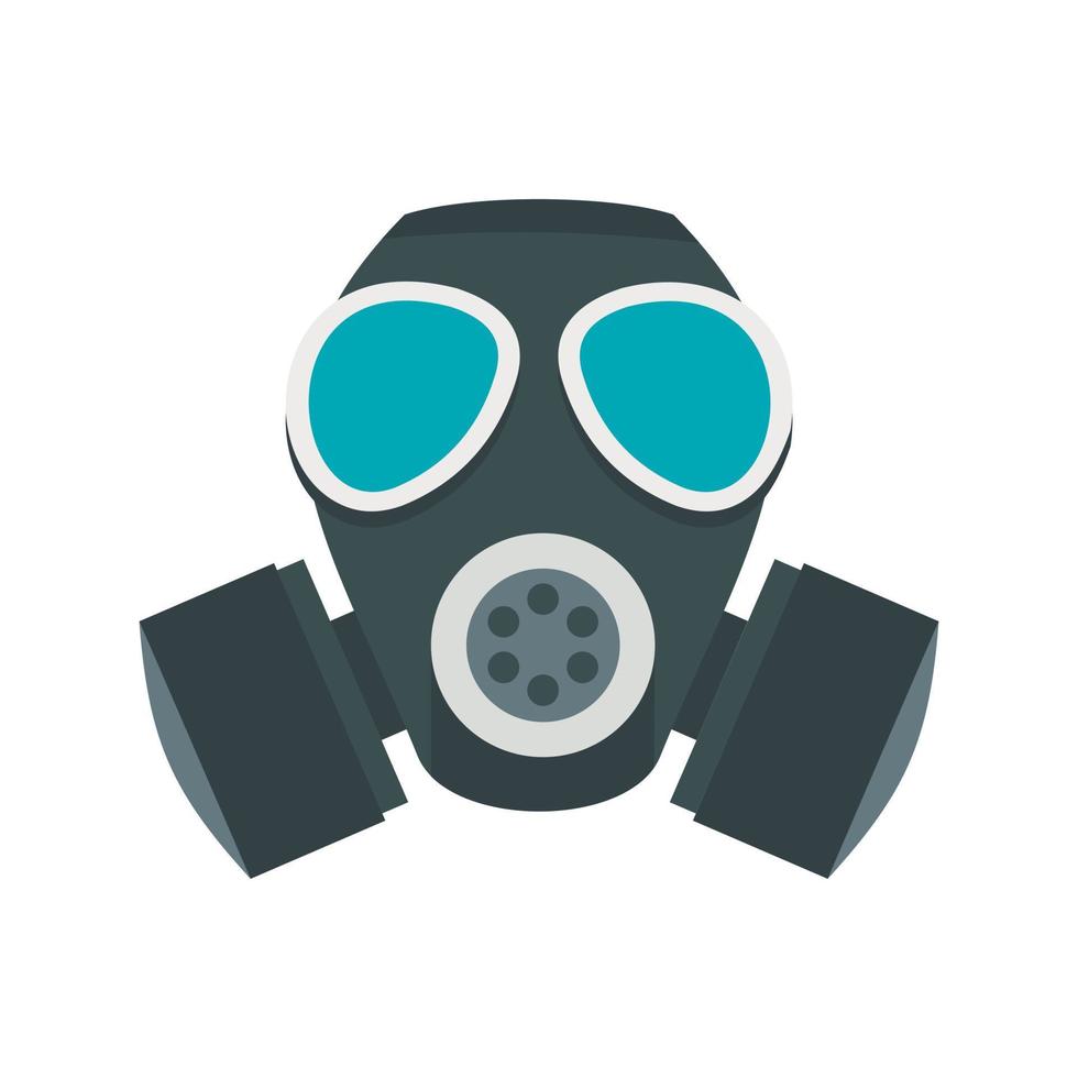 Army gas mask icon, flat style vector