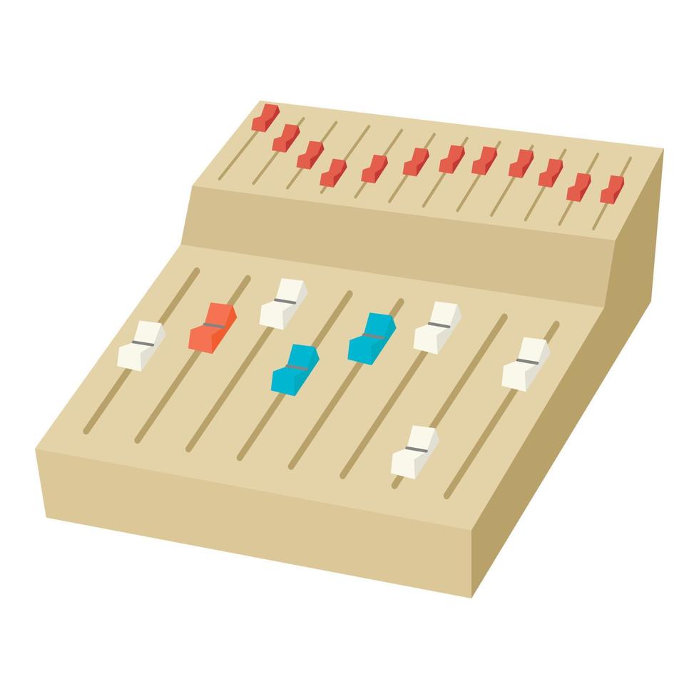 Music mixer icon, cartoon style vector