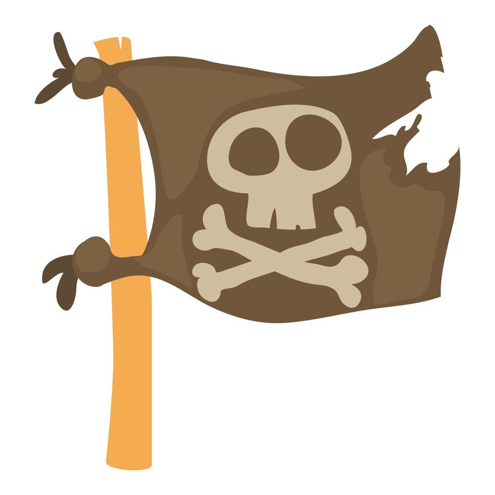 icono de jolly roger, estilo de dibujos animados vector