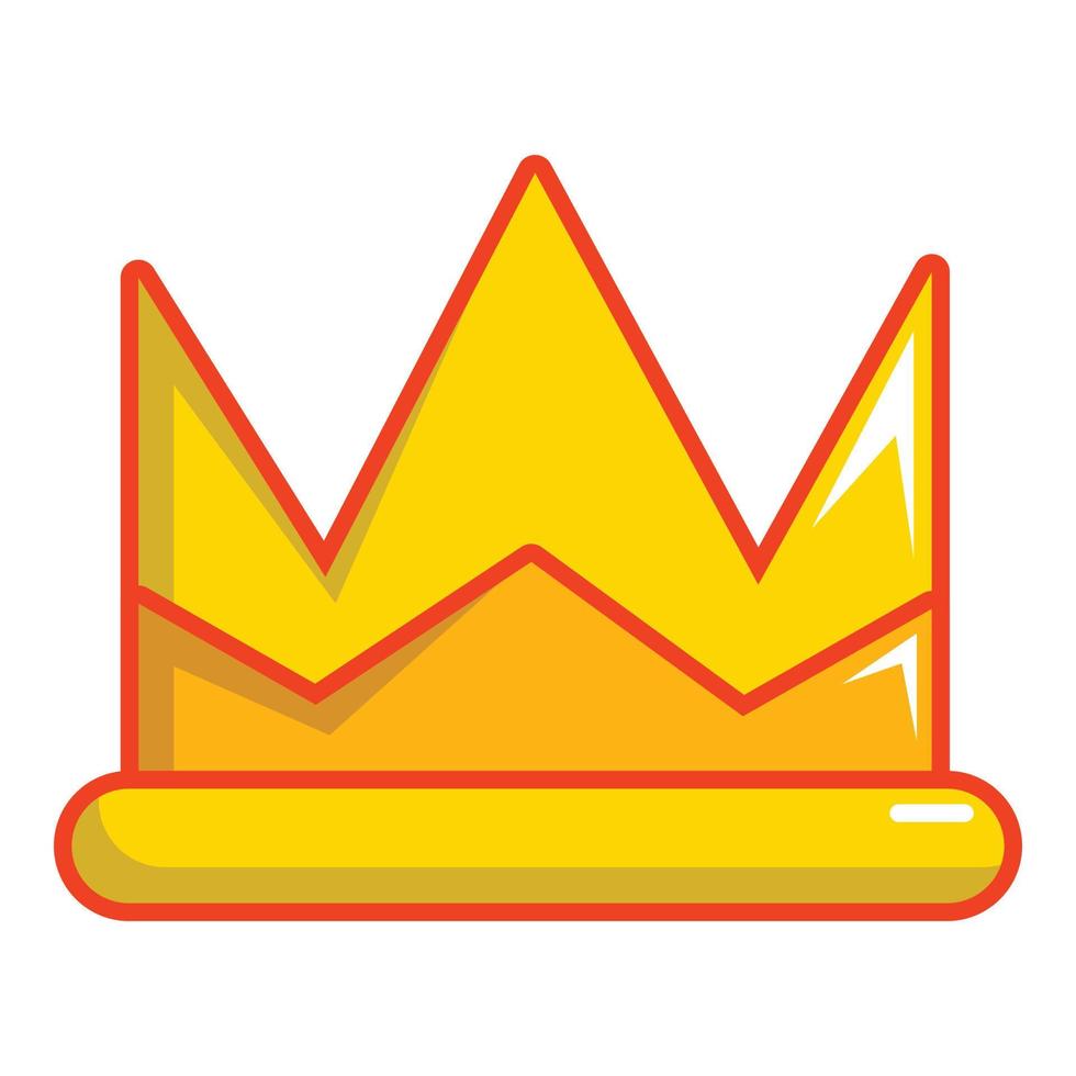 icono de la corona del hijo del rey, estilo de dibujos animados vector