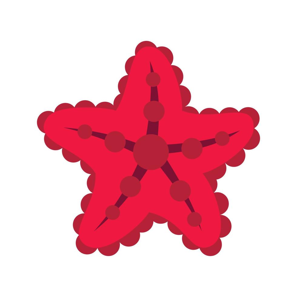 icono de estrella de mar, estilo plano vector