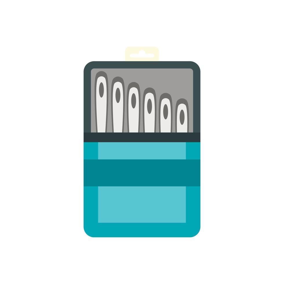 Set of needles icon, flat style vector