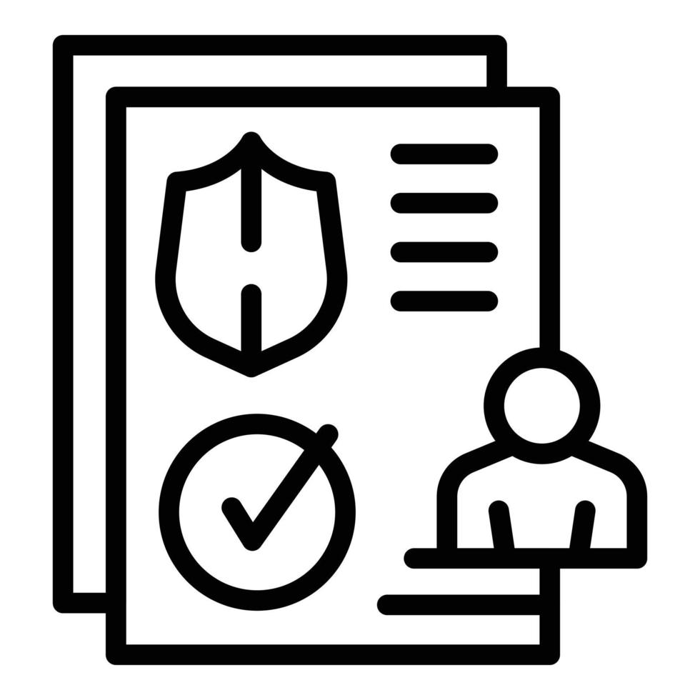 Data patent icon outline vector. Law copyright vector