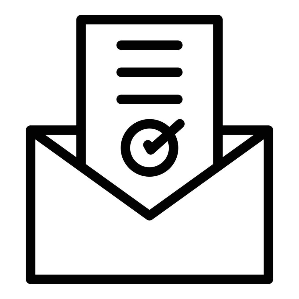 vector de contorno de icono de correo web. usuario en línea