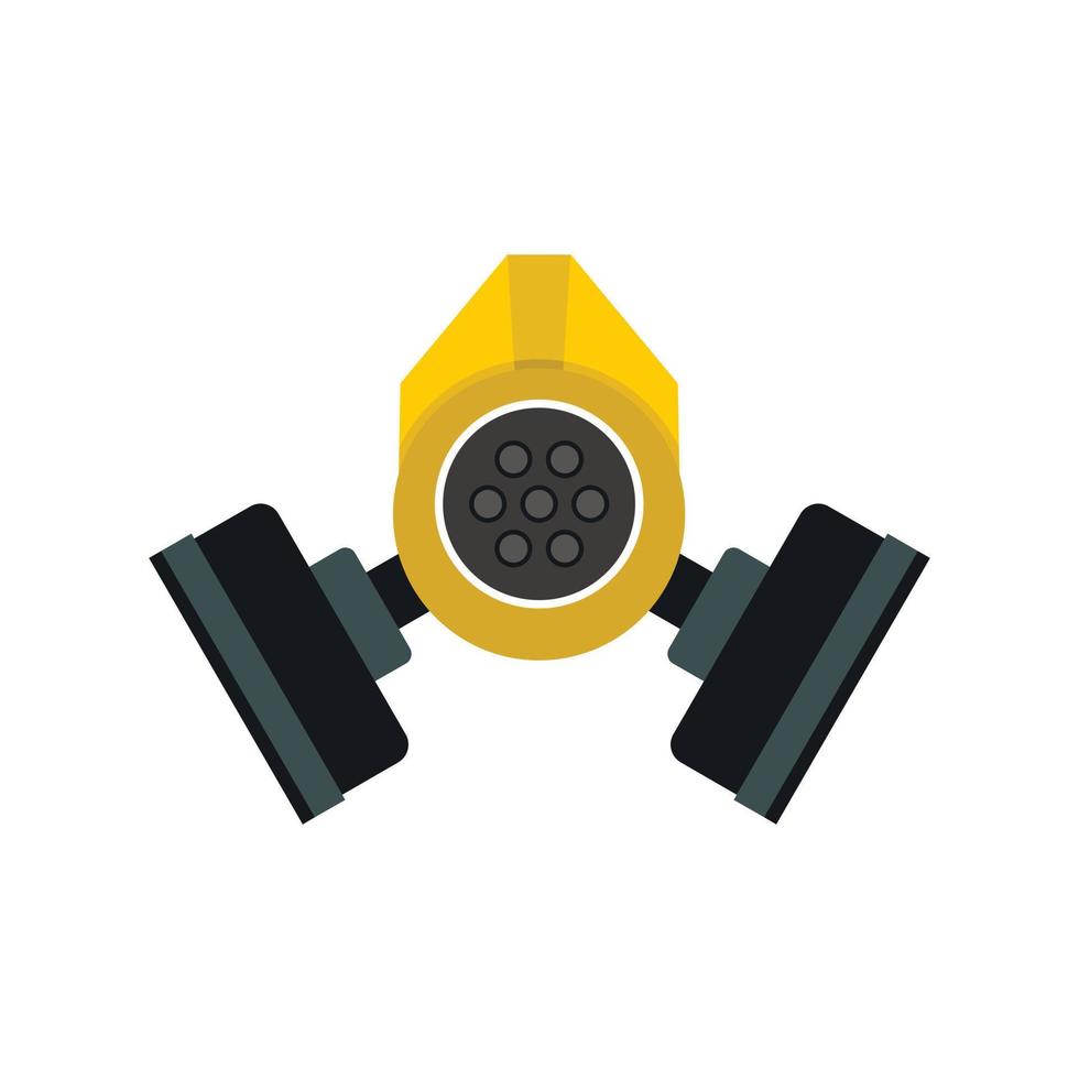 Gas mask icon, flat style vector