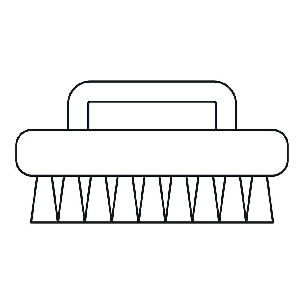 Brush for cleaning icon, outline style vector