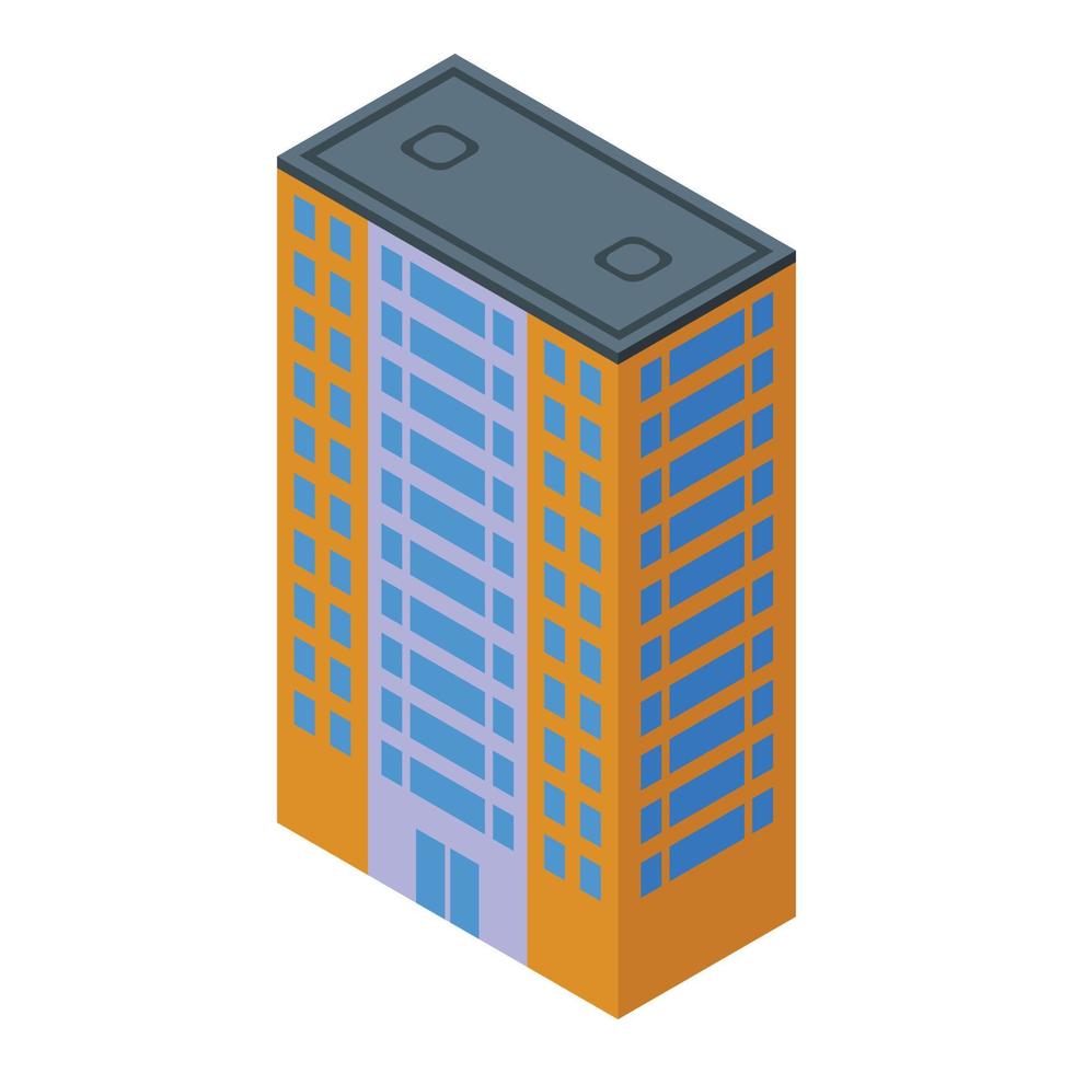 Roof multistory building icon isometric vector. City house vector