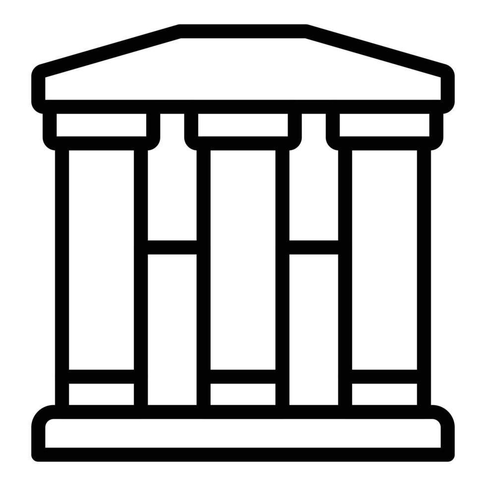 Bank building icon outline vector. Business office vector