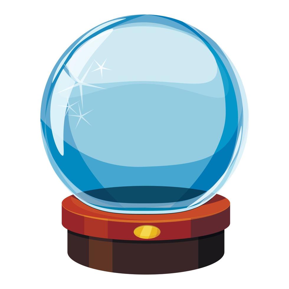 Magic ball icon, cartoon style vector
