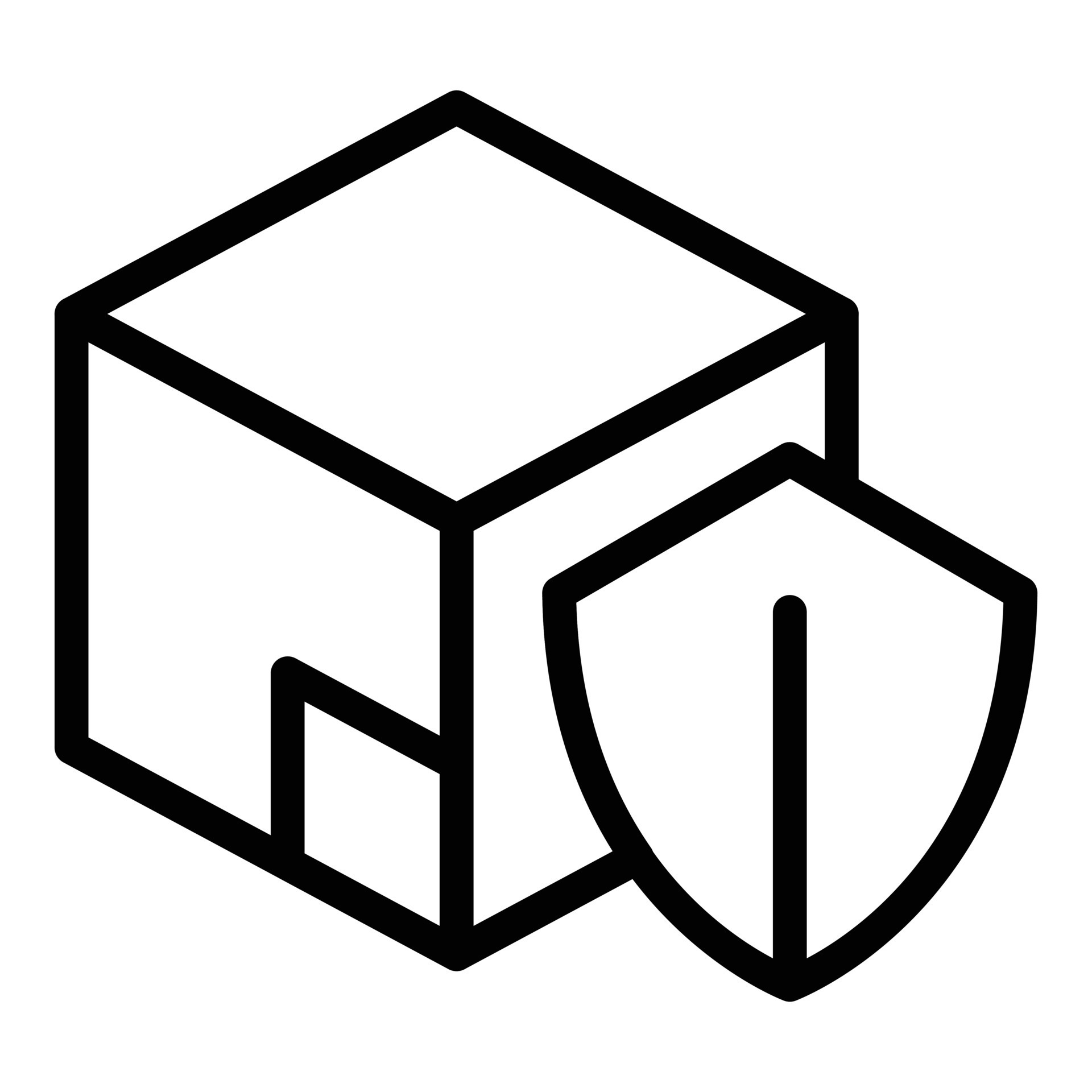 Secured moving box icon outline vector. House service 15091059 Vector