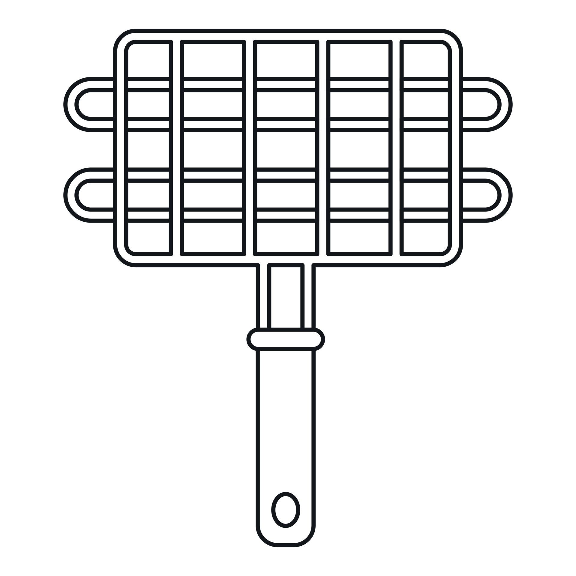 Metal grill for barbecue icon, outline style 15091135 Vector Art at Vecteezy