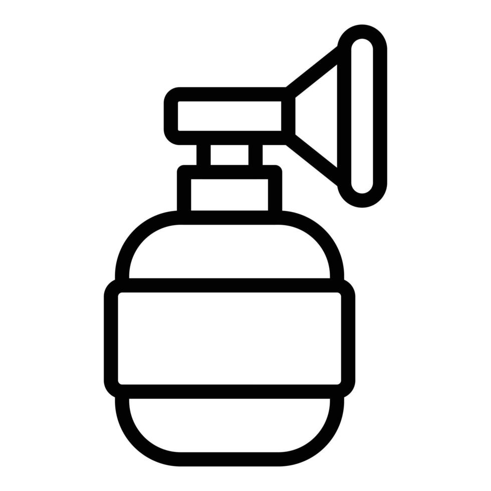 Portable oxygen mask icon outline vector. Nasal health vector