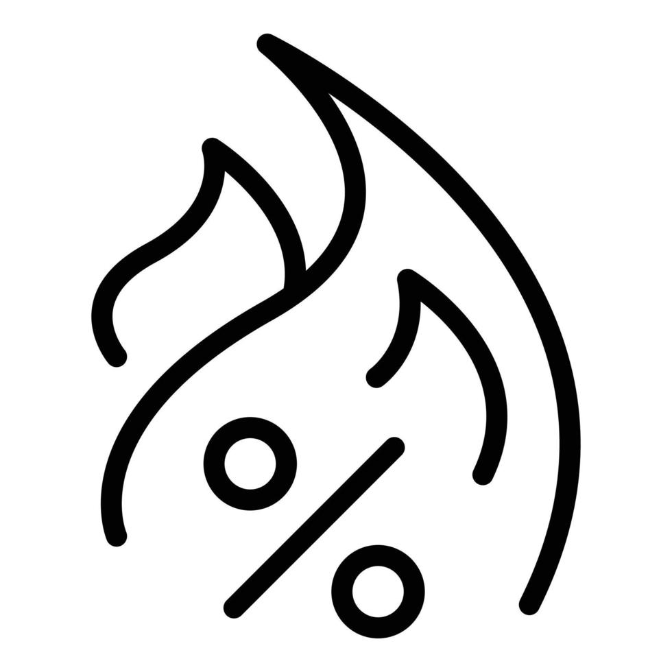 Fire sale icon outline vector. Promo code vector