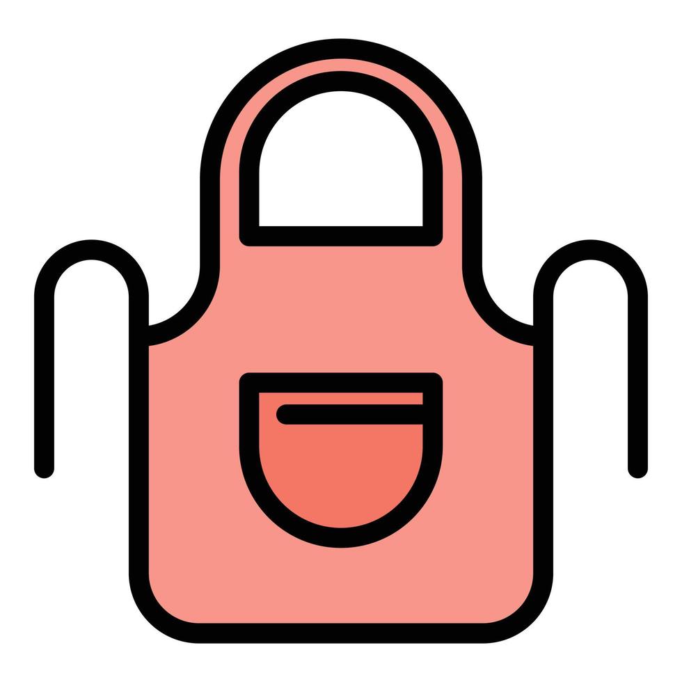 Blacksmith apron icon color outline vector