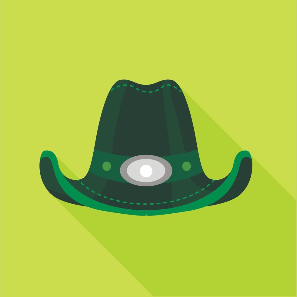 icono de sombrero de vaquero, estilo plano vector