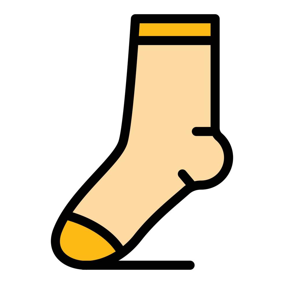 Warm sock icon color outline vector