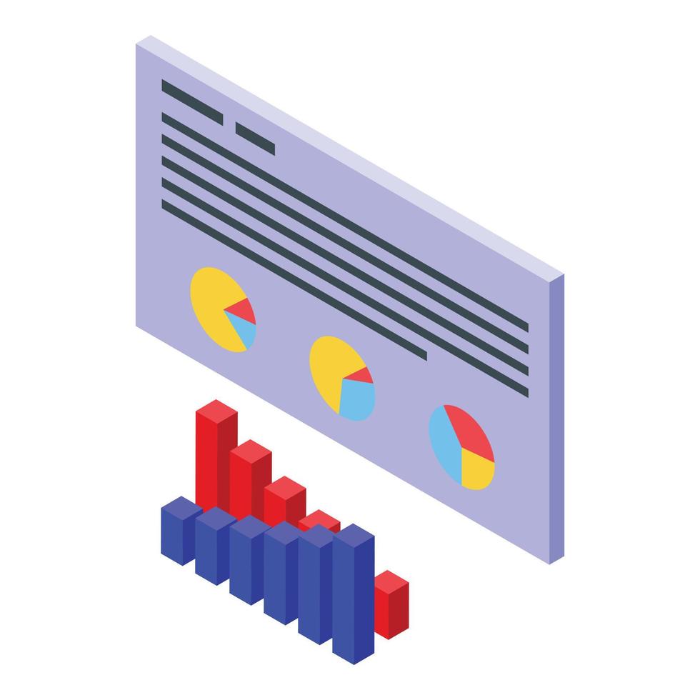 Conference banner icon isometric vector. Group training vector
