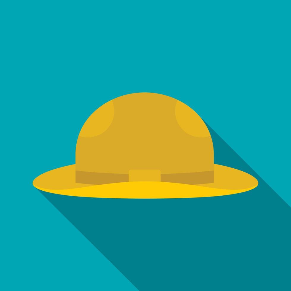 Summer hat icon, flat style vector