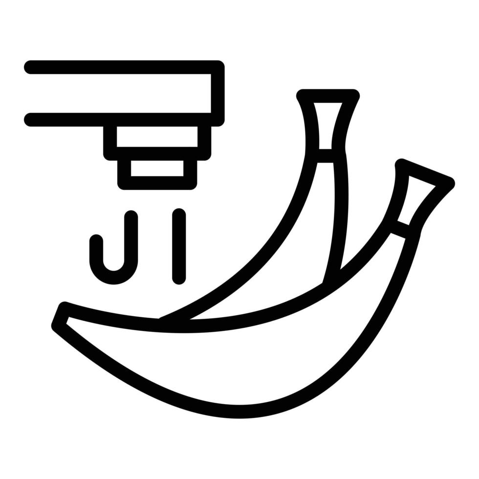 Contaminated banana icon outline vector. Food bacteria vector