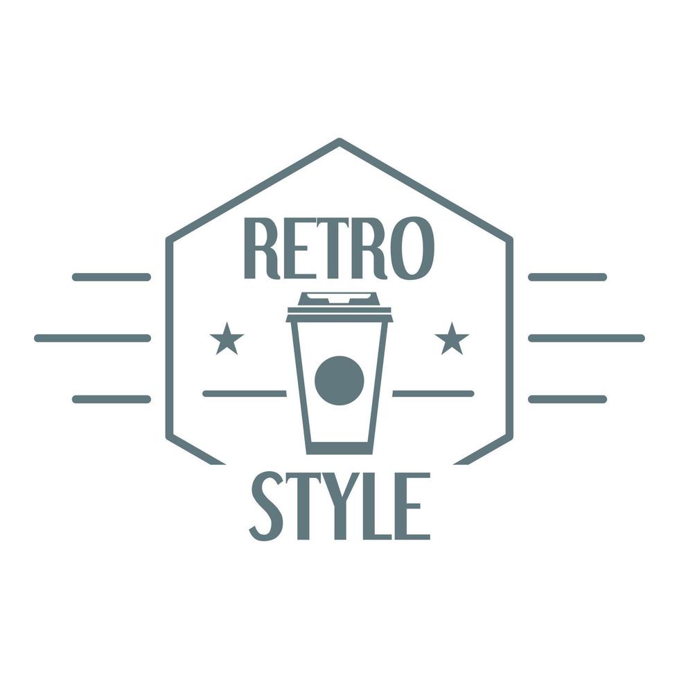 Retro style logo, simple style vector
