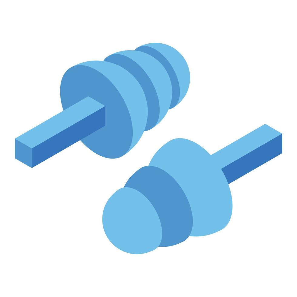 Rubber earplugs icon isometric vector. Noise protection vector