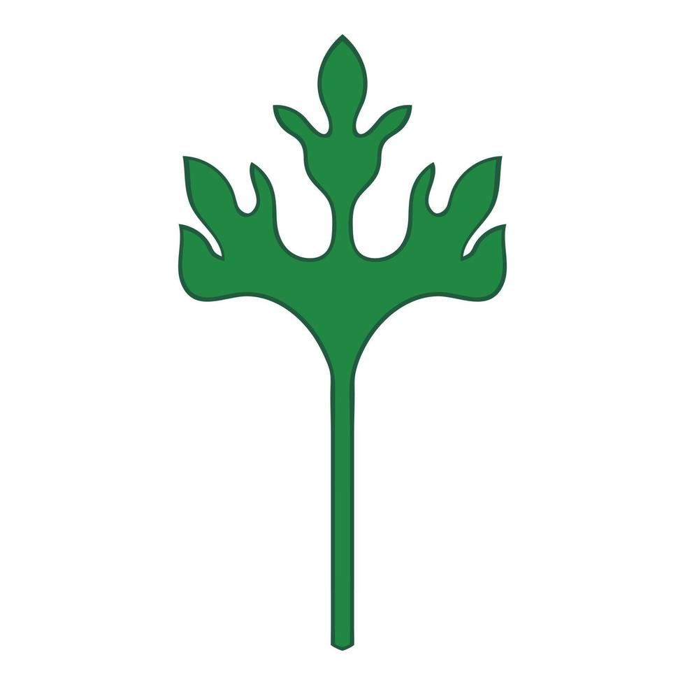 icono de hierba de cilantro, estilo de dibujos animados vector