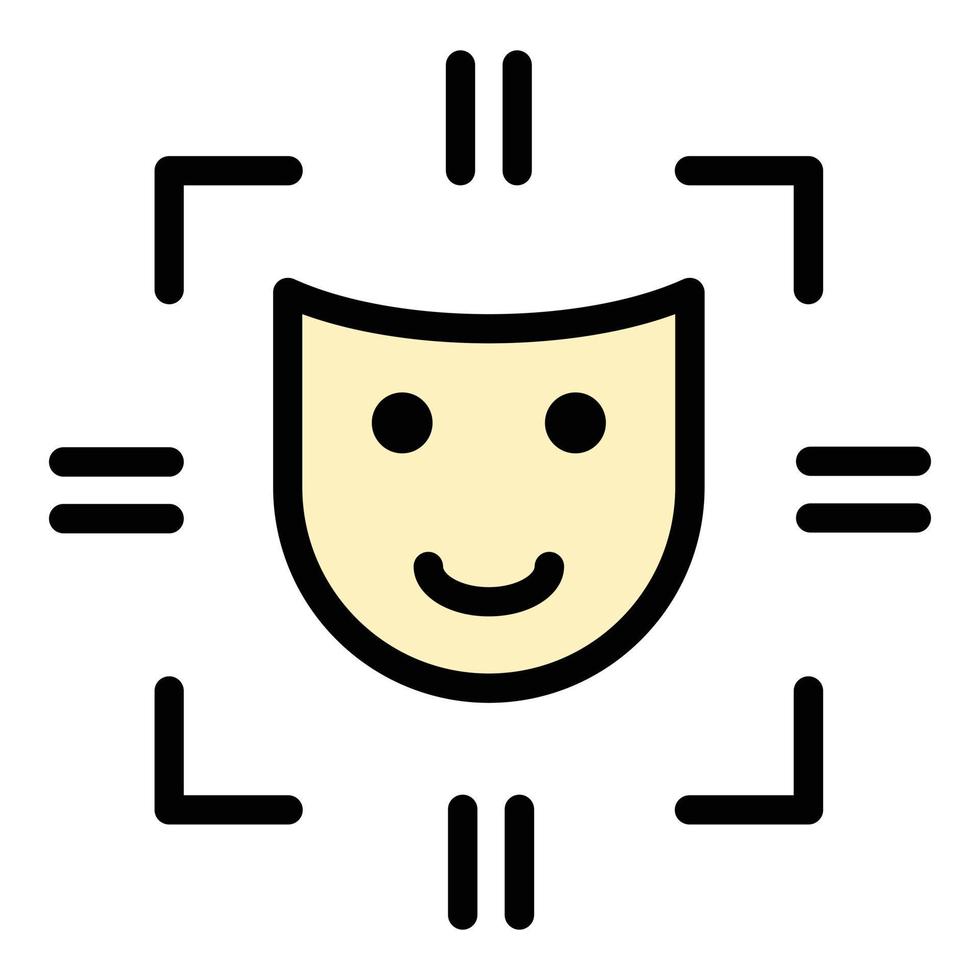 Life skill mask icon color outline vector