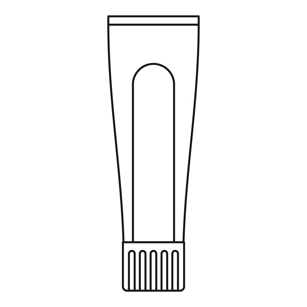 Tube of toothpaste or cream icon, outline style vector