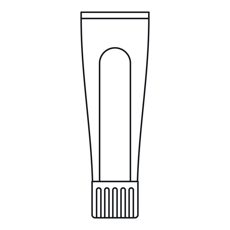 Tube of toothpaste or cream icon, outline style vector