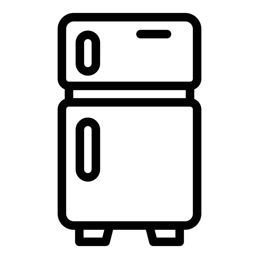 Vegan kitchen fridge icon outline vector. Healthy diet vector