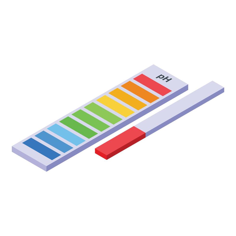 Paper ph meter icon isometric vector. Water soil vector