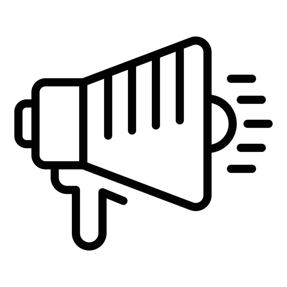 Megaphone business trend icon outline vector. Site seo vector
