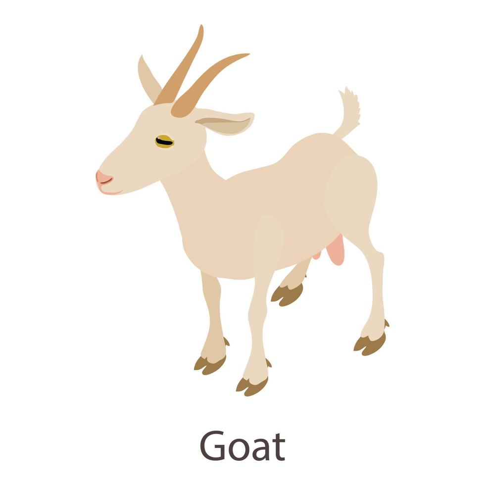 Goat icon, isometric style vector