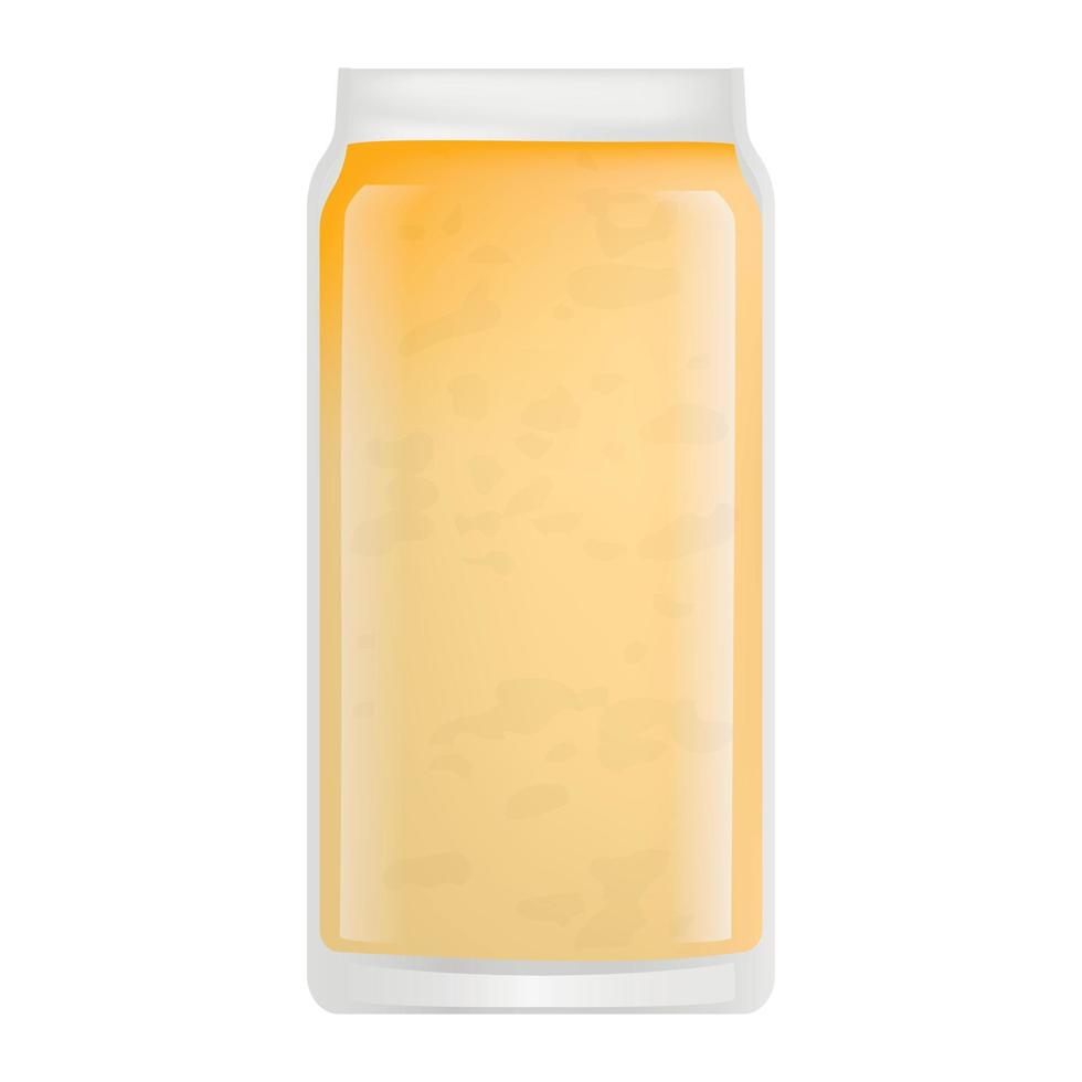 Banana smoothie icon, realistic style vector