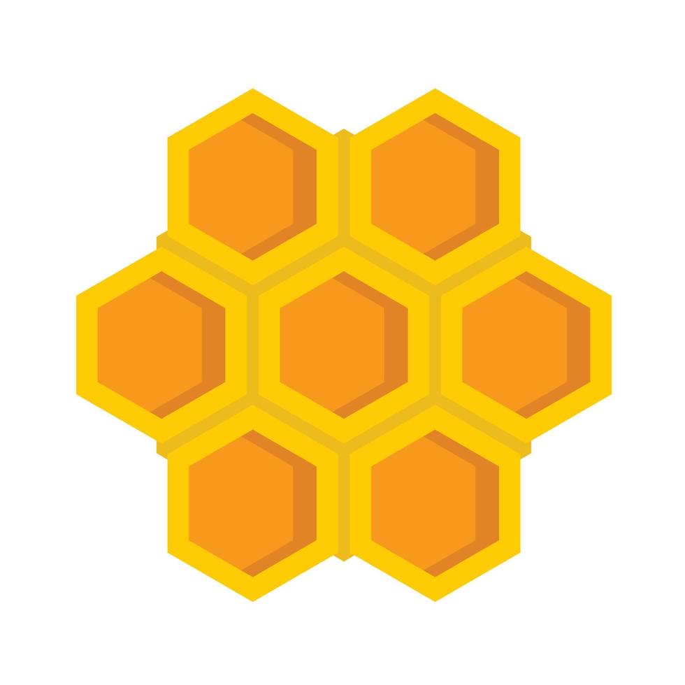 Little honeycomb icon, flat style vector