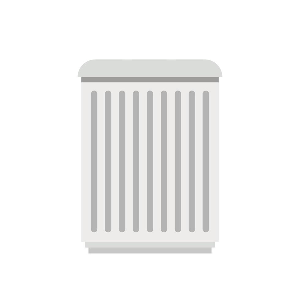 Trashcan icon, flat style vector