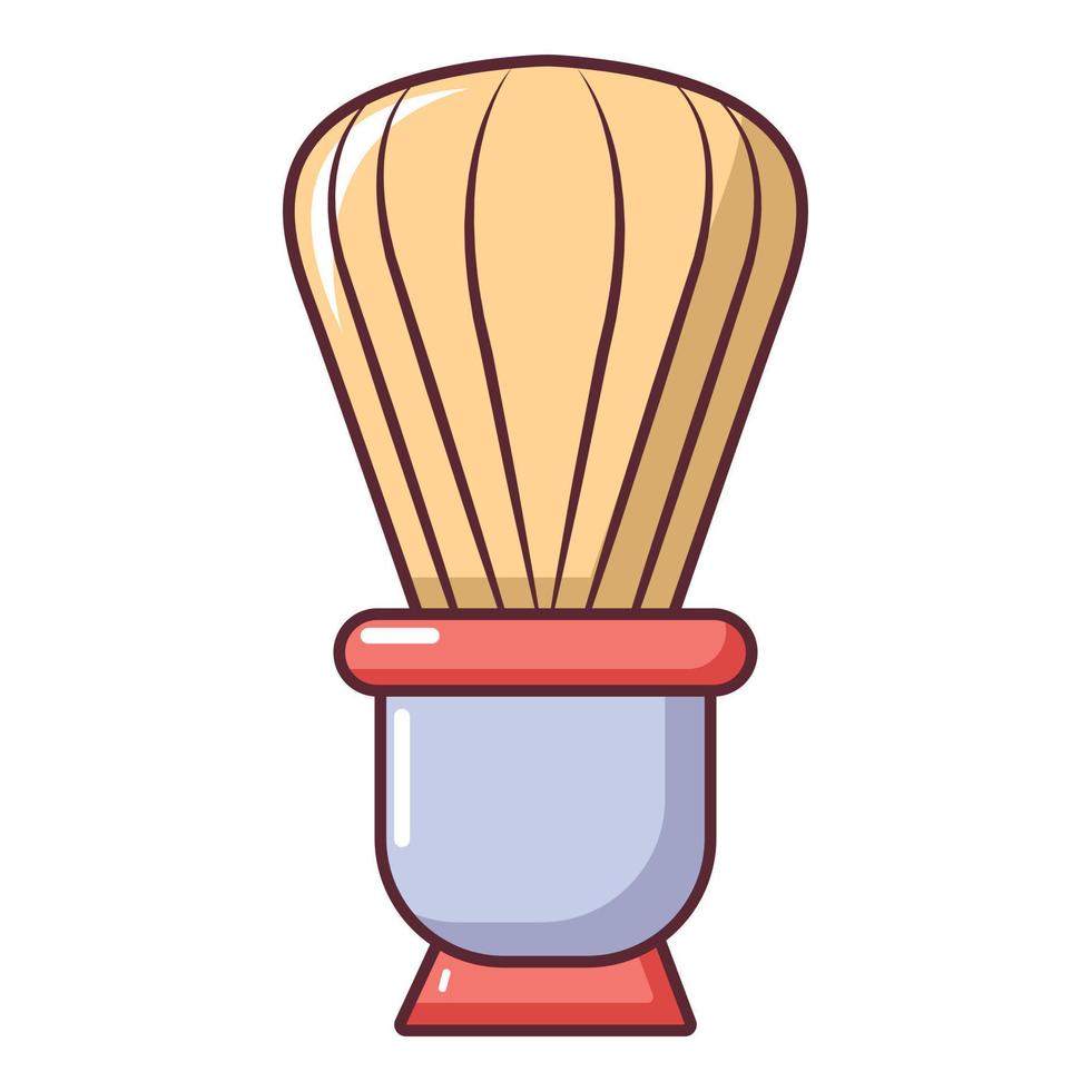 Shaving brush icon, cartoon style vector