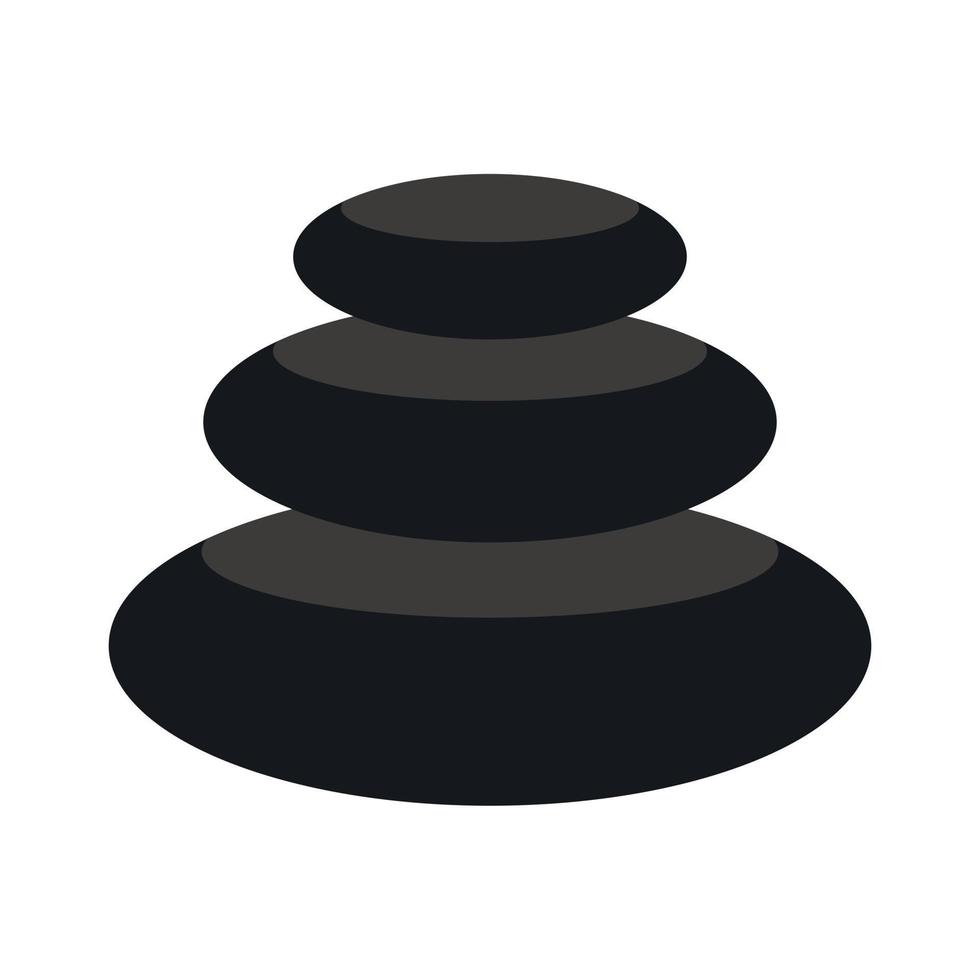 Stones for spa icon, flat style vector