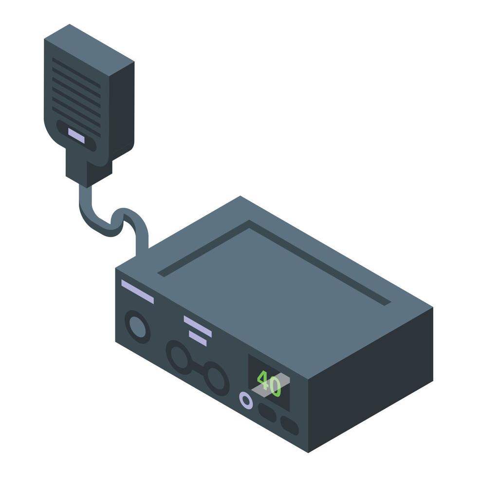 Taxi radio icon isometric vector. Taximeter cab vector