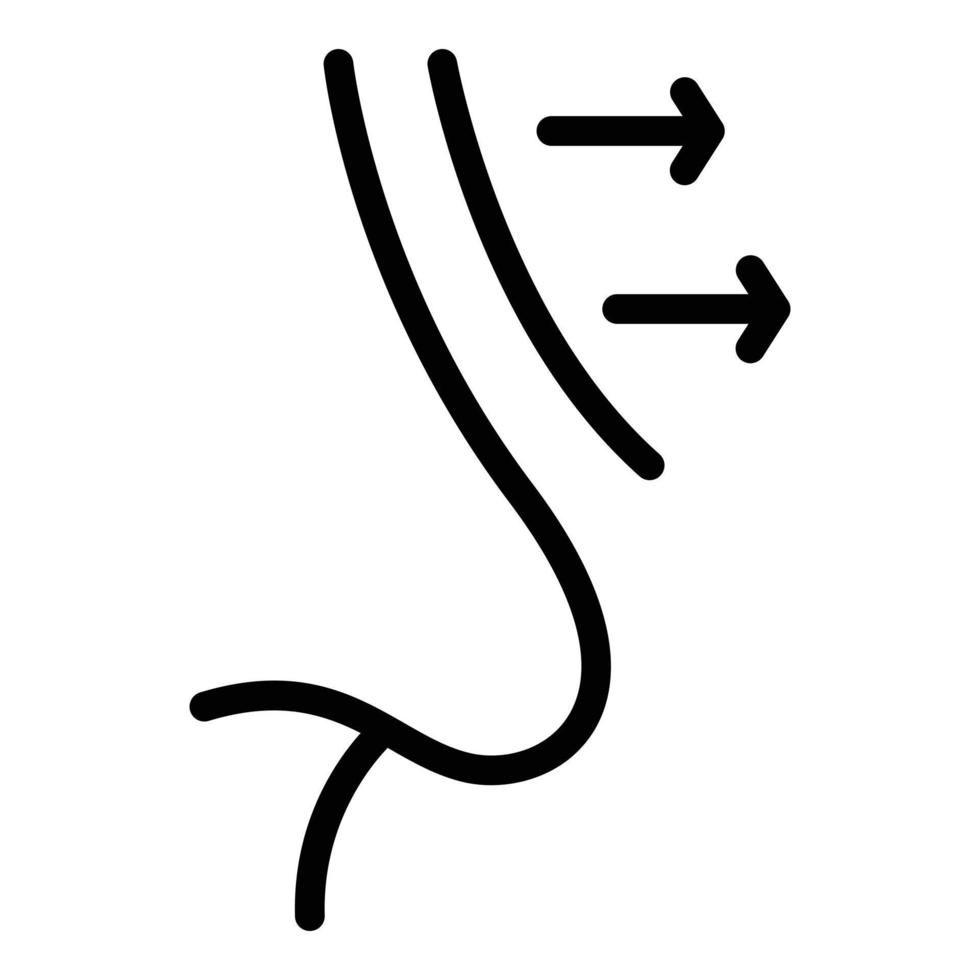 Open rhinoplasty icon outline vector. Nose surgery vector