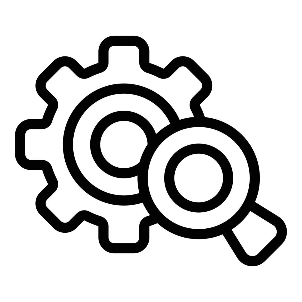 Technical overview icon outline vector. Data result vector