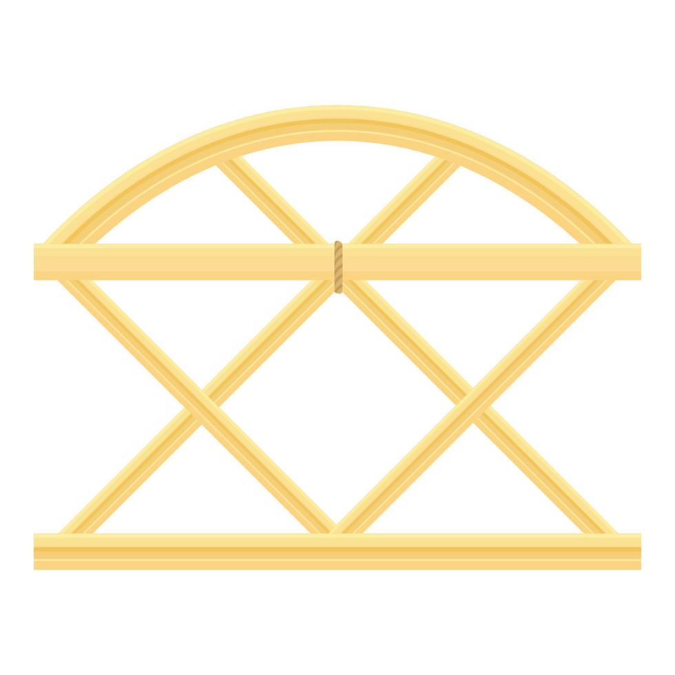 Trellis fence icon, cartoon style vector