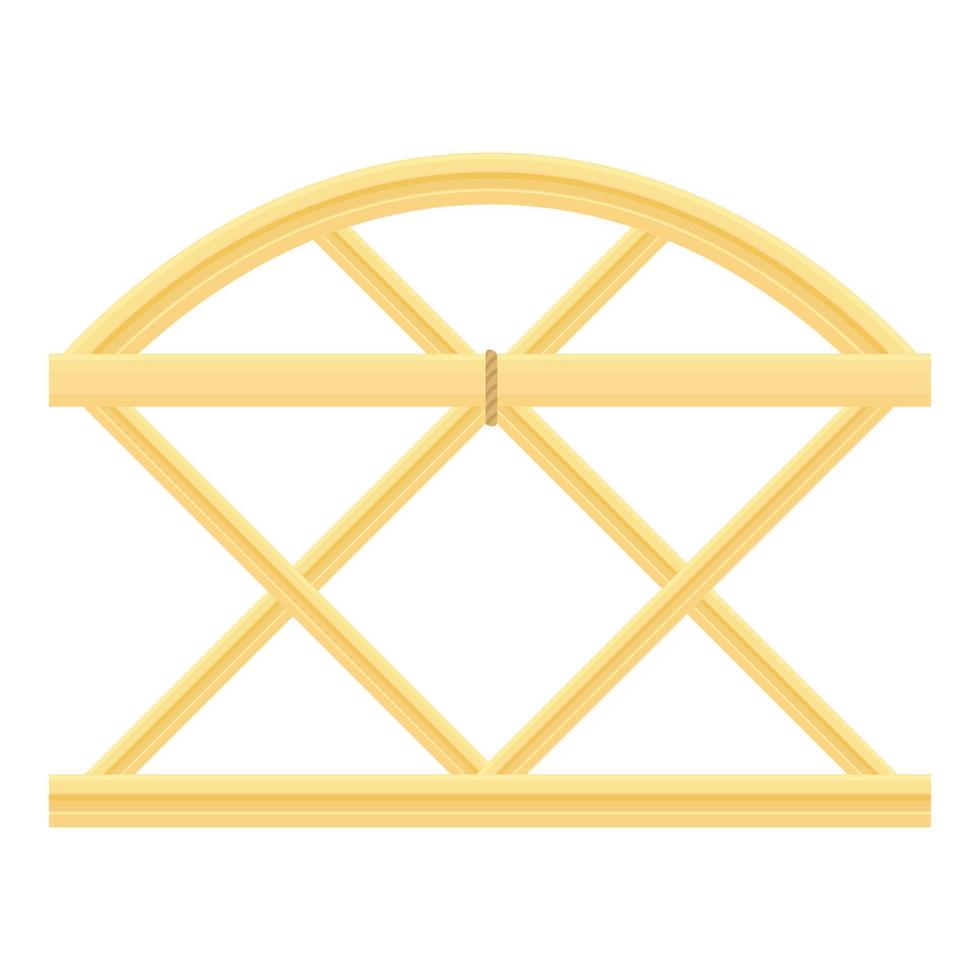 Trellis fence icon, cartoon style vector